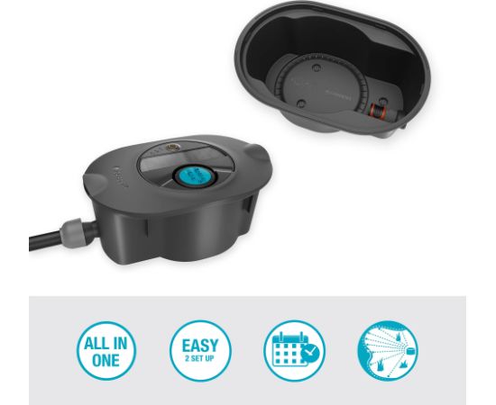 Gardena Pipeline Irrigation System AquaPrecise, underground (grey/turquoise, with pipeline shaft and cover)