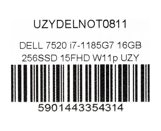 DELL LATITUDE 7520 i7-1185G7 16GB 256SSD 15,6" FHD Win11pro USED Used