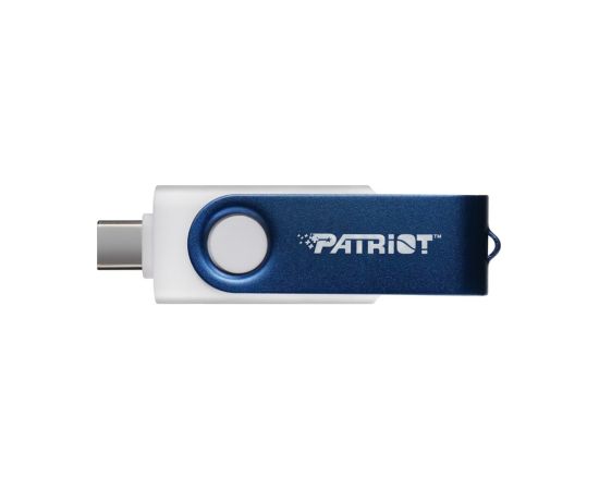 Patriot Memory 64GB Xporter X550 USB flash drive Dual USB A+C (PS64GX550AAD) White, Blue