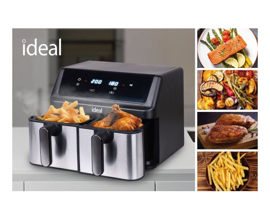 Eldom IDEAL Fat-free fryer, double horizontal 9L, 8 functions - including food drying