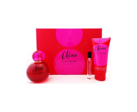 Kate Spade New York CHERIE by Kate Spade 3 pcs Set 3.3 oz. EDP +0.25 oz. EDP + 3.3 oz. B/Lotion New