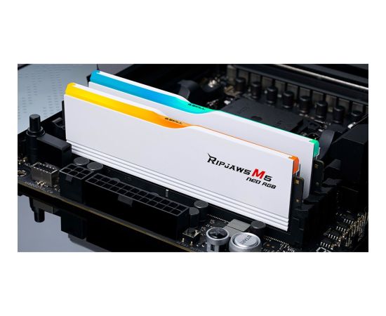 G.Skill DDR5 - 32GB - 6000 - CL - 36 (2x 16 GB) dual kit, memory (white, F5-6000J2836G16GX2-RM5NRW, Ripjaws M5 Neo RGB, AMD EXPO)