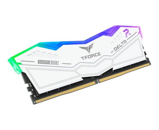 Team Group DDR5 - 16GB - 6400 - CL - 32 RGB white, dual kit TEM, memory (white, FF4D532G6400HC32ADC01, Delta RGB, INTEL XMP)