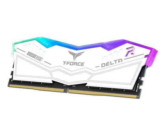 Team Group DDR5 - 16GB - 6400 - CL - 32 RGB white, dual kit TEM, memory (white, FF4D532G6400HC32ADC01, Delta RGB, INTEL XMP)