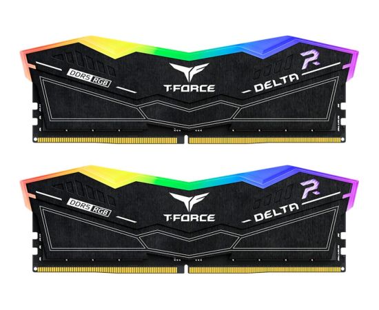Team Group DDR5 - 32GB - 6400 - CL - 32 (2x 16 GB) dual kit, RAM (black, FF3D532G6400HC32ADC01, Delta RGB, INTEL XMP, AMD EXPO)