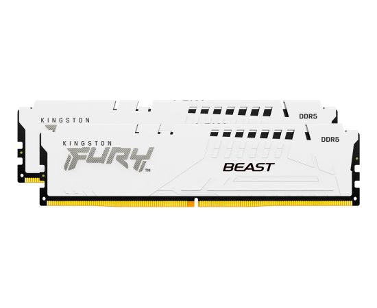 Kingston FURY DDR5 - 64GB - 6400 - CL - 32 (2x 32 GB) dual kit, memory (white, KF564C32BWEK2-64, FURY Beast, INTEL XMP, AMD EXPO)