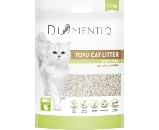 DIAMENTIQ Tofu Matcha Ultra clumping - plant-based litter - 2.5 kg