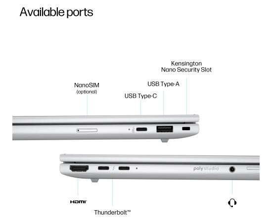 HP EliteBook 8 G1i 16 - Ultra 5-225U, 16GB, 512GB SSD, 16 WUXGA 300-nit AG, 5MP IR cam, WWAN-ready, Smartcard, FPR, Nordic backlit keyboard, 62Wh, Win 11 Pro, 3 years / AD3C6ET#UUW
