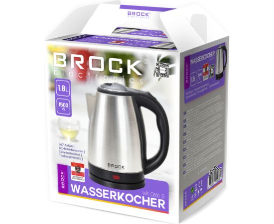 Tējkanna BROCK WK 0616 S 1.8L, 1500W