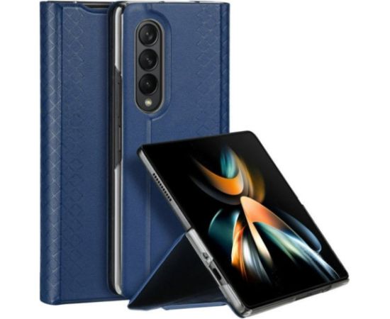 Dux Ducis Samsung  Galaxy Z Fold4 Bril case with a flip wallet stand Dark Blue