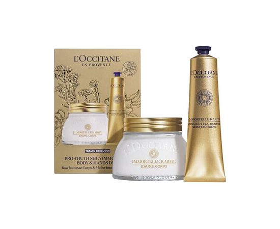 L'occitane Pro-Youth Shea Immortelle Body & Hands Duo - Dárková sada Ķermeņa kosmētika