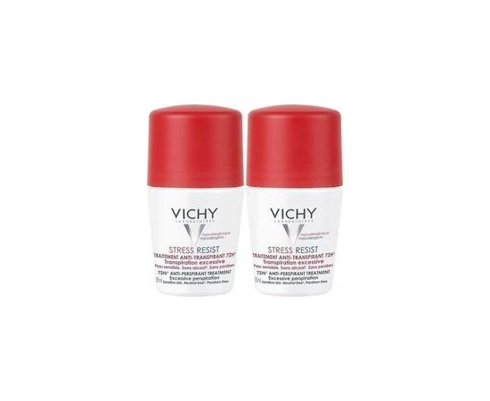Vichy Antiperspirant Stress Resist 72H ( 2 pcs ) - Antiperspirant roll-on against excessive sweating 50ml