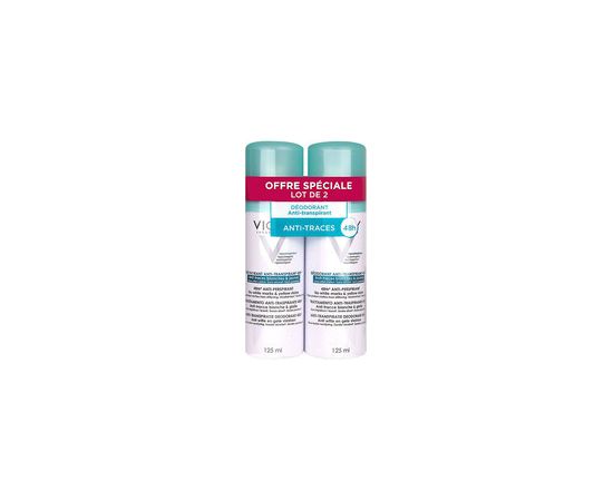 Vichy Deodorant Anti-Transpirant 48h ( 2 pcs ) - Alcohol-free deodorant spray with a 48-hour effect 125ml
