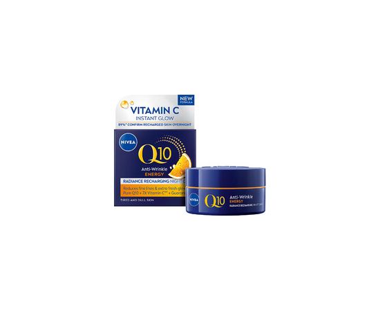 Nivea Q10 Energy Cream - Energizující noční krém proti vráskám 50ml