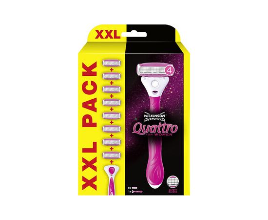 Wilkinson Sword Quattro for Women - Holicí strojek + 8 ks náhradních hlavic