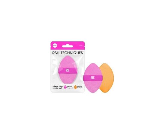 Real Techniques Miracle 2-In-1 Powder Puff - Víceúčelová labutěnka pro nanášení pudrových a tekutých produktů