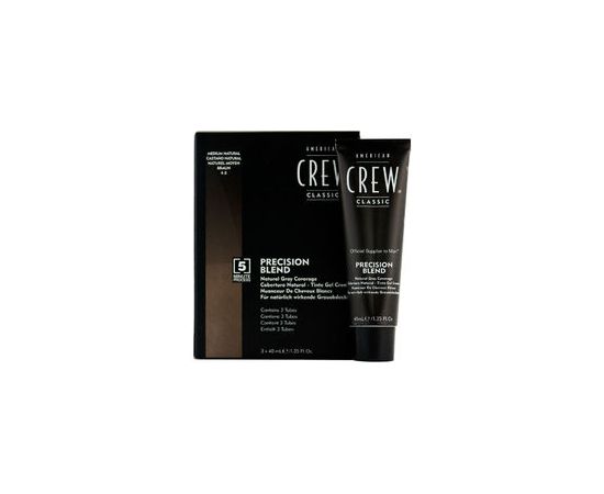 American Crew PRECISION BLEND Natural Gray Coverage 4-5 (Medium Natural) - Toning hair mousse for gray hair 3 x 40 ml Dark 0ml