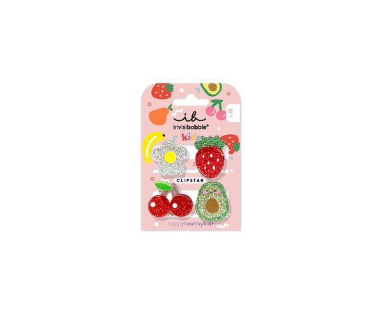 Invisibobble Clipstar Frutti Fun - Skřipeček do vlasů 4 ks