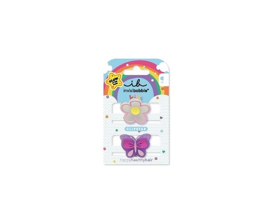 Invisibobble Clipstar Glow Happy Flower - Skřipeček do vlasů 2 ks