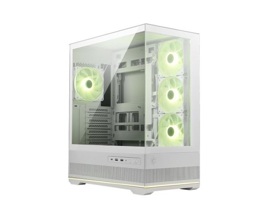 Case MSI MAG PANO 110R PZ / WHITE MidiTower Case product features Transparent panel Not included Colour Black MAGPANO110RPZWHITE