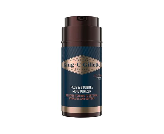 Gillette King C. Face & Stubble Moisturizer - Hydratační krém na obličej a strniště 100ml