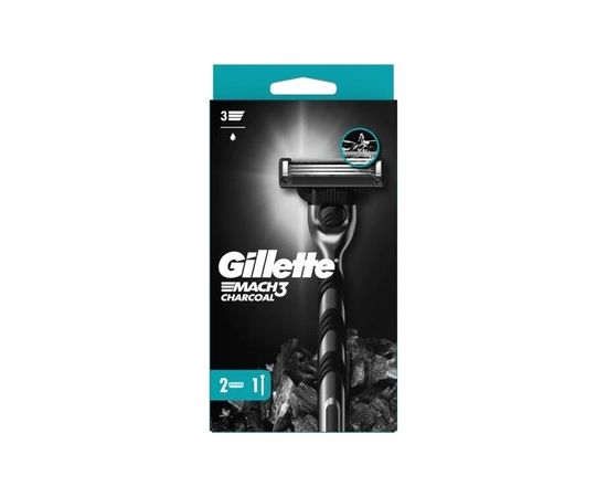 Gillette Mach3 Charcoal - Holicí strojek + 2 náhradní hlavice