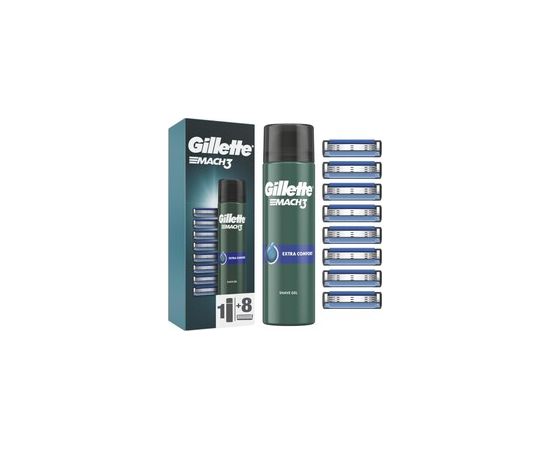 Gillette Mach3 Extra Comfort Shave Gel Set ( 8 pcs ) 200ml