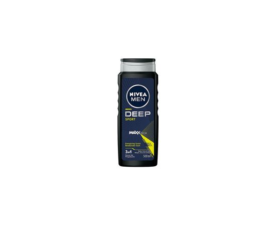 Nivea Deep Sport Men Body, Face & Hair Shower Gel 500ml