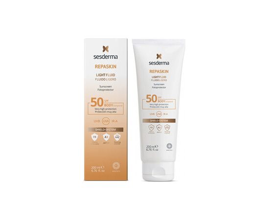 Sesderma Repaskin Light Fluid Sunscreen SPF 50 - Lehké tělové mléko na opalování 200ml