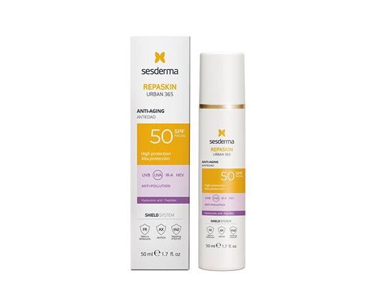 Sesderma Repaskin Urban 365 Anti-Age Facial Sunscreen SPF 50 - Opalovací krém na obličej s anti-age účinky 50ml