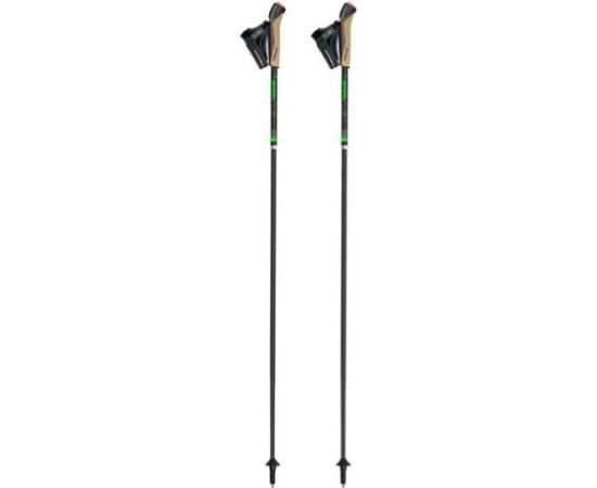 Gabel FLD Carbon Salokāmas taku skriešanas un nūjošanas nūjas, 120 cm, Melnas