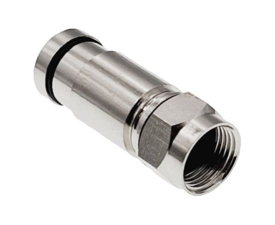 A-lan Alantec Złącze F kompresyjne RG6, średnica tulei wewnętrznej 4.55 mm (0,1) (WTR455)