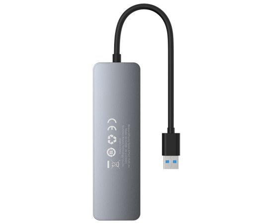 Baseus USB-A uz USB 3.0 4 porti, 15 cm, pelēks