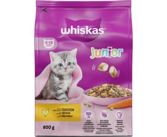 DRY CAT FOOD WHISKAS JUNIOR CHICKEN 800G