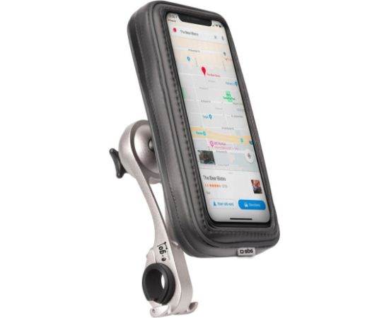 E-Go Holder Metal for Electric Scooter/Motorbike IPX6 up to 6,5" By SBS Black