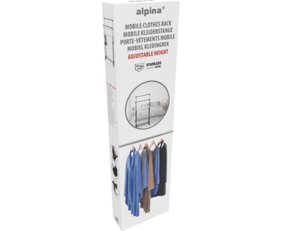 SZAFA GARDEROBA WIESZAK 75x42x93-158CM ALPINA