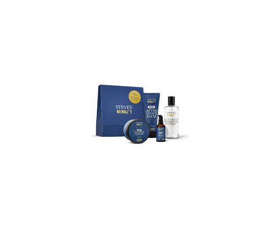 Steves No Bull***t Shaving Box Blue Velvet - gift set