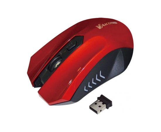 VAKOSS Wireless optical mouse TM-658UR 4D, 800/1200/1600DPI, 2.4GHz, red