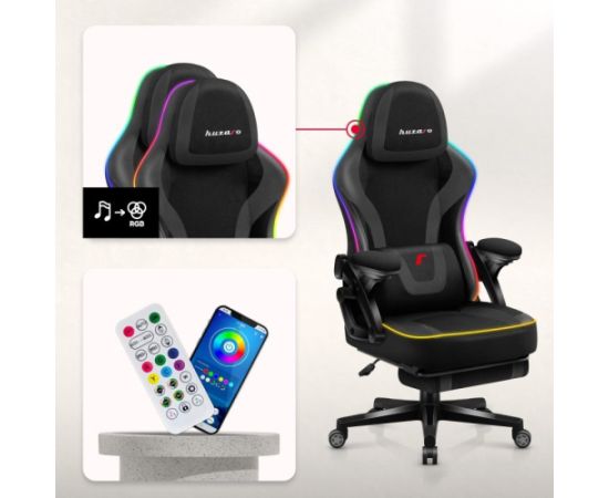 Huzaro Fotel gamingowy Force 4.6 RGB Black Mesh Игровые стулья