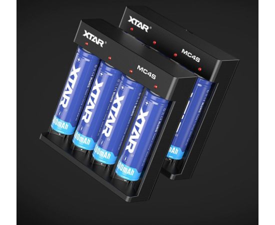 Battery charger for cylindrical Li-ion batteries18650 / NiMH Xtar MC4S
