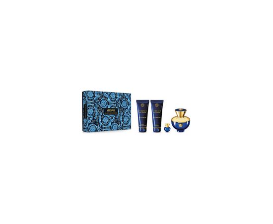 Versace Dylan Blue pour Femme Gift set EDP 100 ml, body lotion 100 ml, shower gel 100 ml and miniature EDP 5 ml 100ml