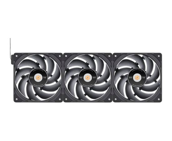Thermaltake TOUGHFAN EX12 Pro High Static Pressure PC Cooling Fan – Swappable Edition, Case Fan (Black, 3-Fan Pack)