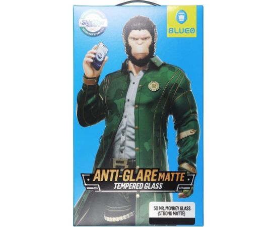 Защитное стекло дисплея 5D Mr. Monkey Glass (Strong Matte) Apple iPhone 15/16 черное