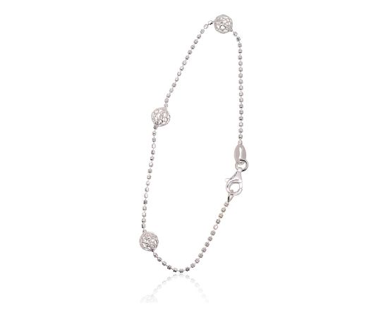 Серебряный браслет #2600398, Серебро 925°, длина: 18 см, 1.9 гр.