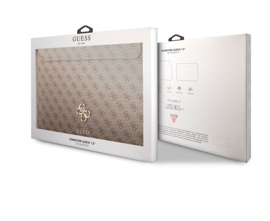 Guess PU 4G Metal Logo Computer Sleeve Maciņš Planšetdatoram 13"