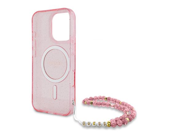 Guess IML Glitter Strap MagSafe Case Чехол для Apple iPhone 16 Pro