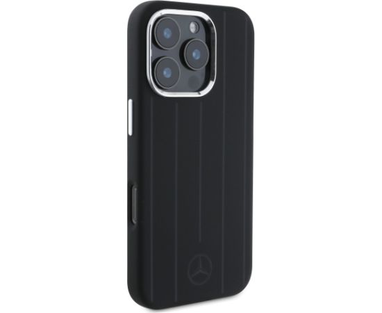 Mercedes Liquid Silicon Stripes Pattern MagSafe Case Aizsargapvalks priekš Apple iPhone16 Pro