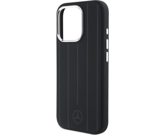 Mercedes Liquid Silicon Stripes Pattern MagSafe Case Aizsargapvalks priekš Apple iPhone16 Pro