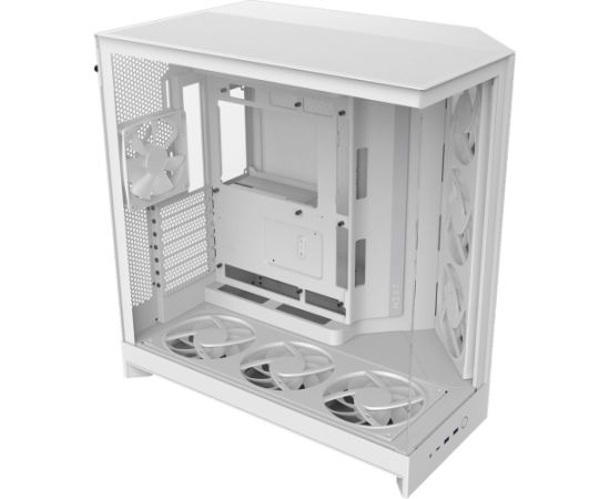NZXT H9 Flow RGB+, tower case white (matte), tempered glass x 2