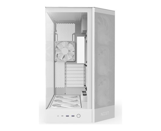 NZXT H9 Flow RGB+, tower case white (matte), tempered glass x 2